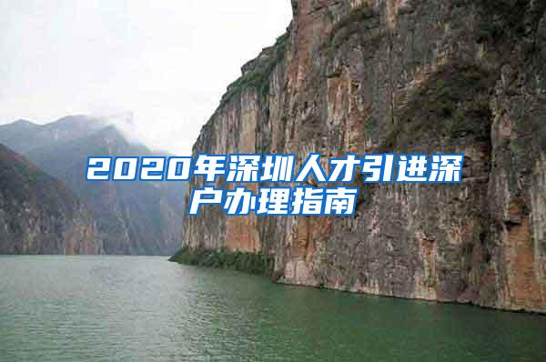 2020年深圳人才引進(jìn)深戶辦理指南