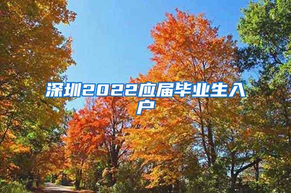 深圳2022應(yīng)屆畢業(yè)生入戶