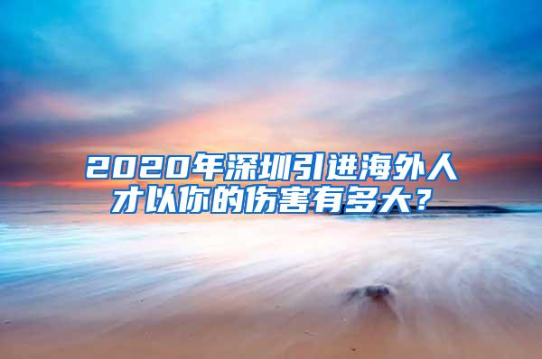 2020年深圳引進(jìn)海外人才以你的傷害有多大？