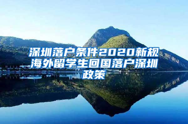 深圳落戶條件2020新規(guī)海外留學(xué)生回國落戶深圳政策