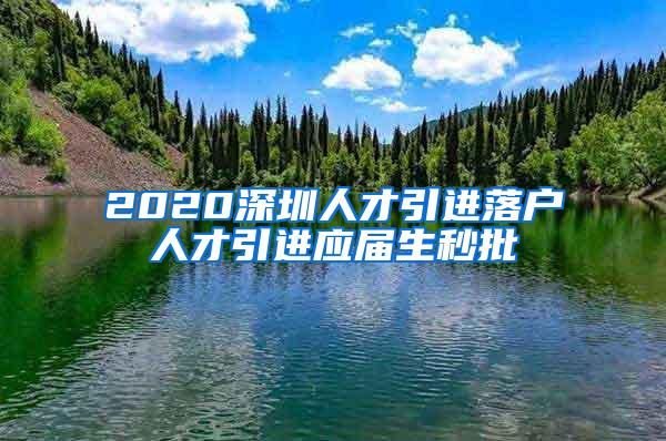 2020深圳人才引進(jìn)落戶人才引進(jìn)應(yīng)屆生秒批