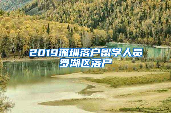 2019深圳落戶留學(xué)人員羅湖區(qū)落戶