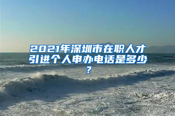 2021年深圳市在職人才引進(jìn)個(gè)人申辦電話是多少？