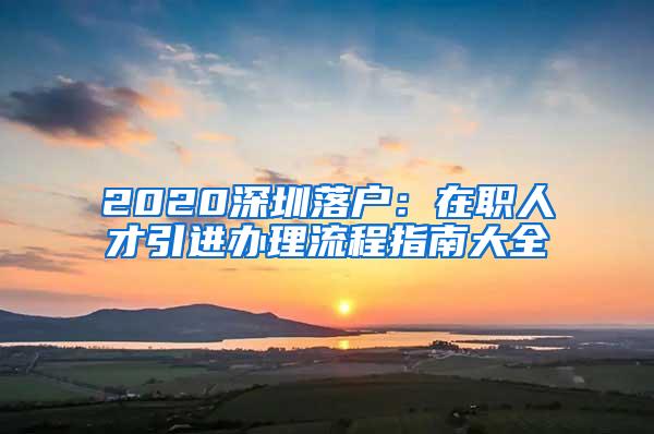 2020深圳落戶：在職人才引進辦理流程指南大全