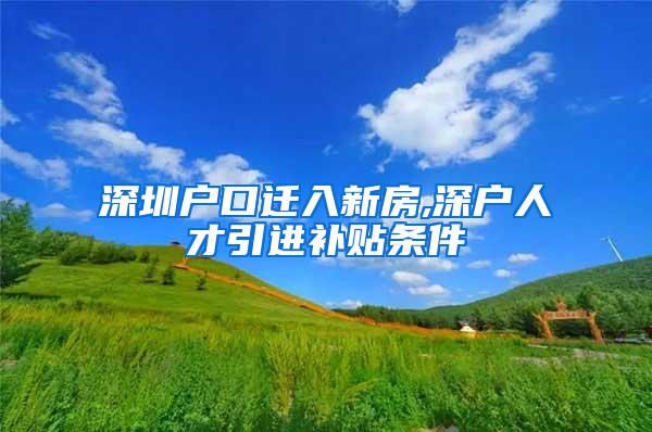 深圳戶口遷入新房,深戶人才引進補貼條件