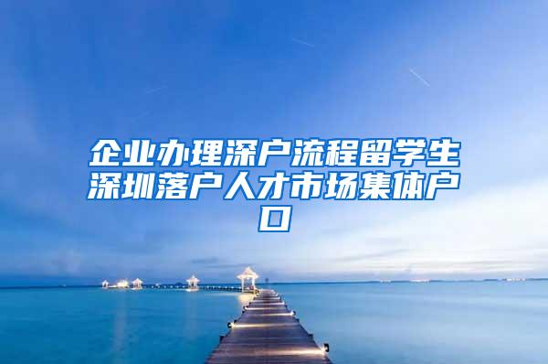 企業(yè)辦理深戶流程留學(xué)生深圳落戶人才市場(chǎng)集體戶口