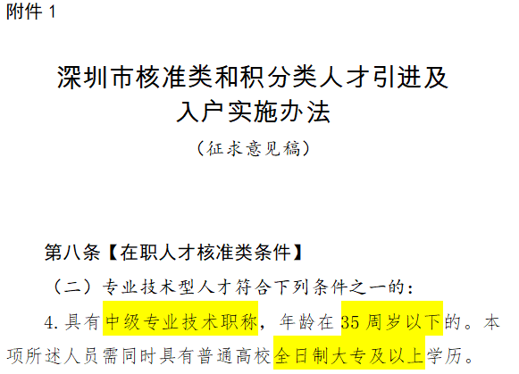 非全日制大專學歷可以入戶深圳嗎？非全日制大專深圳落戶辦法