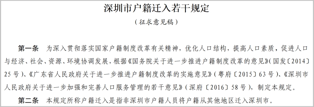 深圳市積分入戶條件最新政策2022年