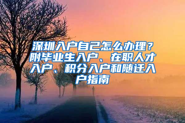 深圳入戶自己怎么辦理？附畢業(yè)生入戶、在職人才入戶、積分入戶和隨遷入戶指南