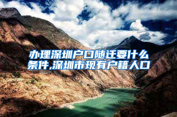 辦理深圳戶口隨遷要什么條件,深圳市現(xiàn)有戶籍人口