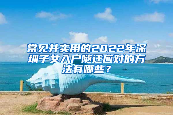 常見并實(shí)用的2022年深圳子女入戶隨遷應(yīng)對的方法有哪些？