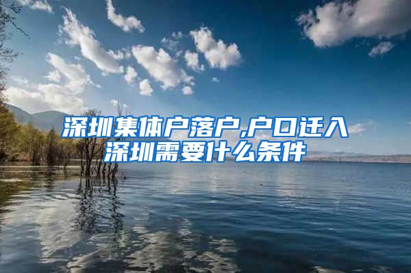 深圳集體戶落戶,戶口遷入深圳需要什么條件