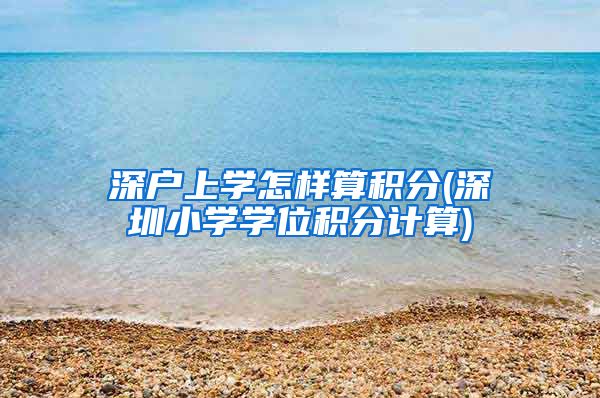 深戶上學(xué)怎樣算積分(深圳小學(xué)學(xué)位積分計(jì)算)