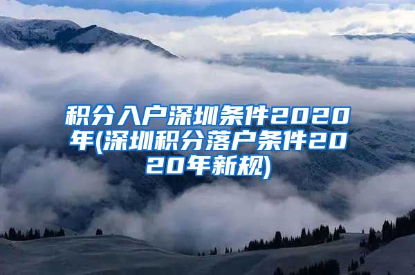 積分入戶深圳條件2020年(深圳積分落戶條件2020年新規(guī))