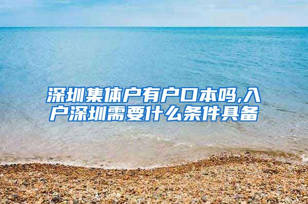 深圳集體戶有戶口本嗎,入戶深圳需要什么條件具備