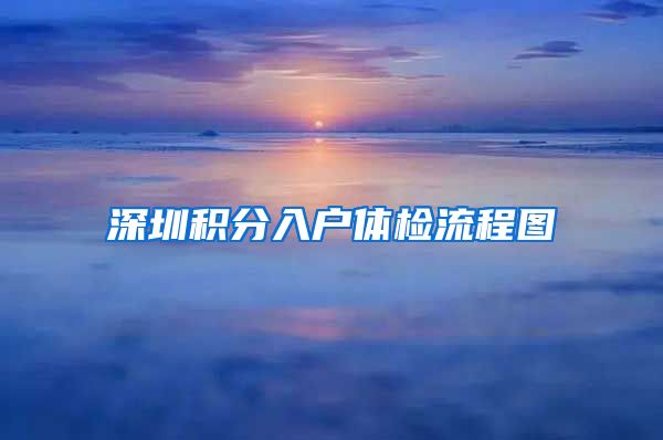 深圳積分入戶體檢流程圖