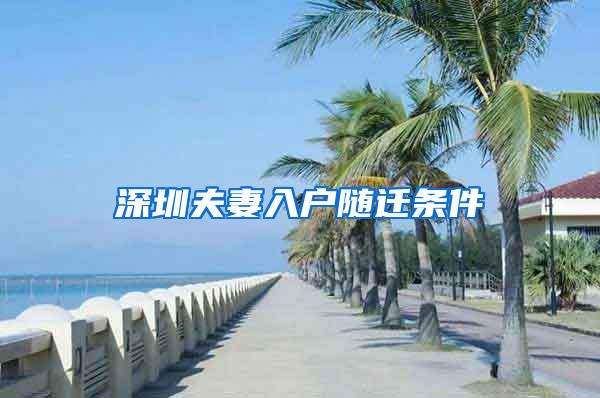 深圳夫妻入戶隨遷條件