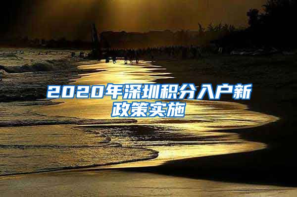 2020年深圳積分入戶新政策實施