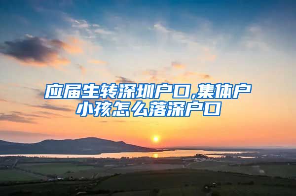 應(yīng)屆生轉(zhuǎn)深圳戶口,集體戶小孩怎么落深戶口