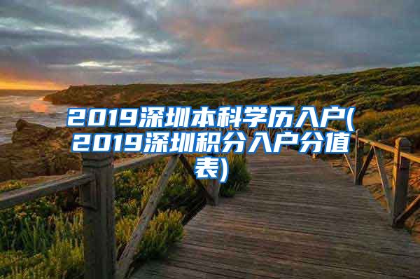 2019深圳本科學(xué)歷入戶(hù)(2019深圳積分入戶(hù)分值表)