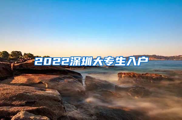 2022深圳大專生入戶