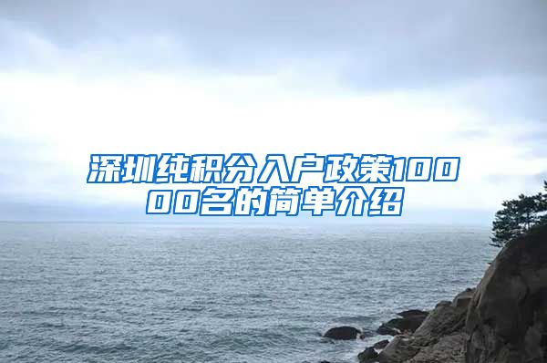 深圳純積分入戶政策10000名的簡單介紹