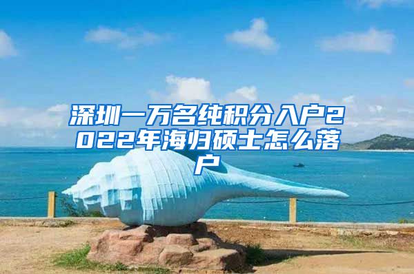 深圳一萬名純積分入戶2022年海歸碩士怎么落戶