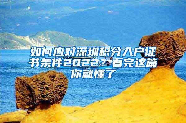 如何應(yīng)對(duì)深圳積分入戶證書條件2022？看完這篇你就懂了