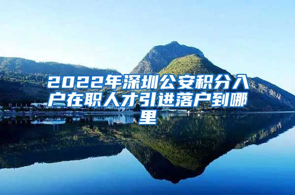 2022年深圳公安積分入戶在職人才引進(jìn)落戶到哪里