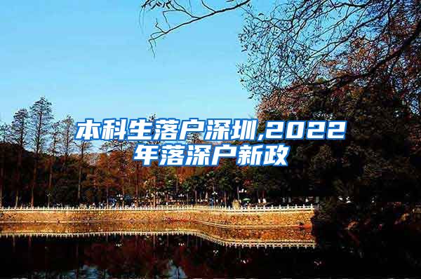 本科生落戶深圳,2022年落深戶新政