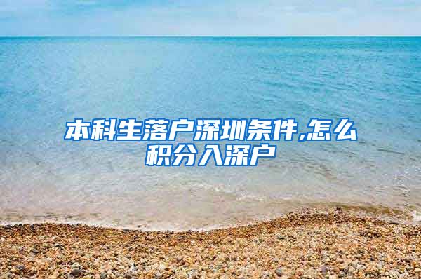 本科生落戶深圳條件,怎么積分入深戶