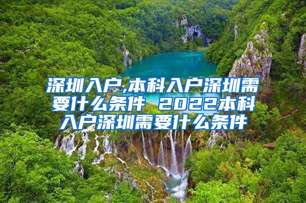 深圳入戶,本科入戶深圳需要什么條件 2022本科入戶深圳需要什么條件