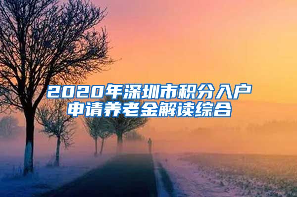 2020年深圳市積分入戶申請(qǐng)養(yǎng)老金解讀綜合