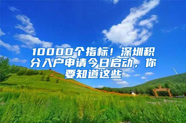 10000個(gè)指標(biāo)！深圳積分入戶申請(qǐng)今日啟動(dòng)，你要知道這些