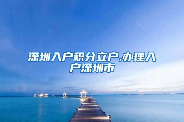 深圳入戶積分立戶,辦理入戶深圳市