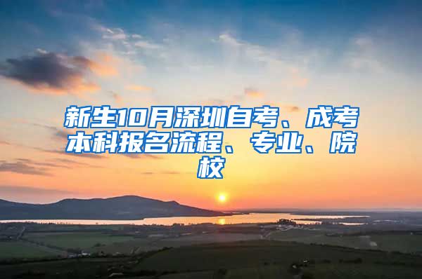 新生10月深圳自考、成考本科報(bào)名流程、專(zhuān)業(yè)、院校