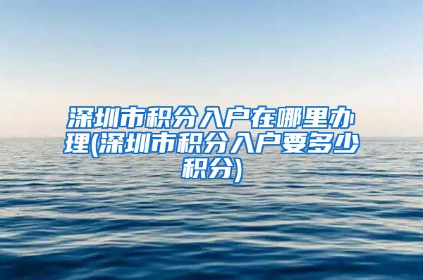 深圳市積分入戶在哪里辦理(深圳市積分入戶要多少積分)