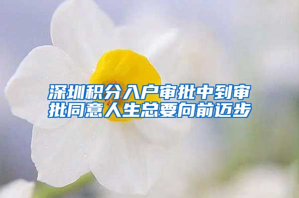 深圳積分入戶審批中到審批同意人生總要向前邁步