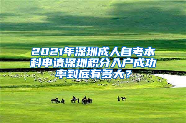 2021年深圳成人自考本科申請(qǐng)深圳積分入戶成功率到底有多大？