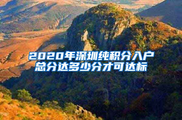 2020年深圳純積分入戶總分達(dá)多少分才可達(dá)標(biāo)