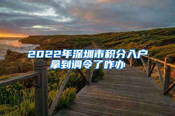 2022年深圳市積分入戶(hù)拿到調(diào)令了咋辦