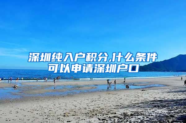 深圳純?nèi)霊舴e分,什么條件可以申請深圳戶口