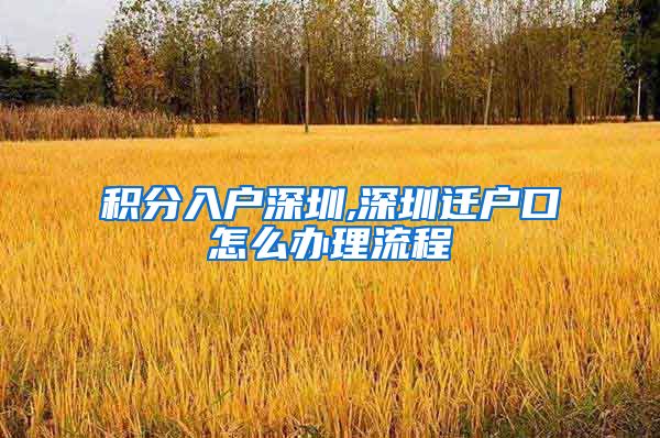 積分入戶深圳,深圳遷戶口怎么辦理流程