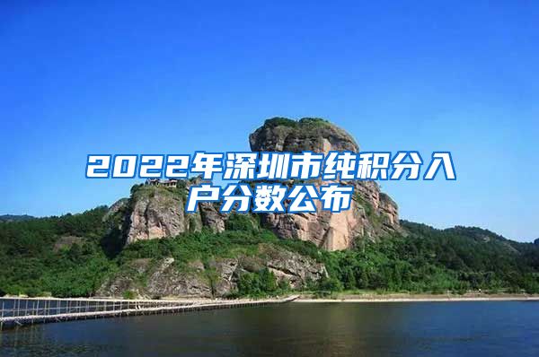 2022年深圳市純積分入戶分數(shù)公布