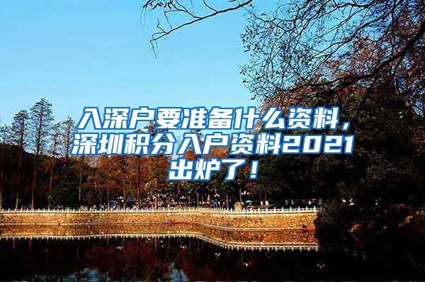 入深戶要準備什么資料，深圳積分入戶資料2021出爐了！