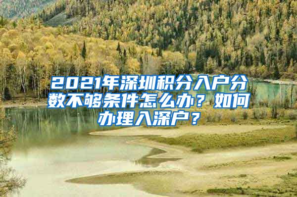 2021年深圳積分入戶分數不夠條件怎么辦？如何辦理入深戶？