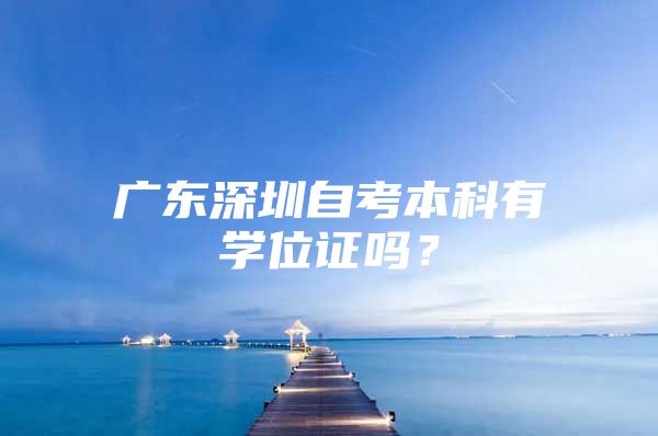 廣東深圳自考本科有學(xué)位證嗎？