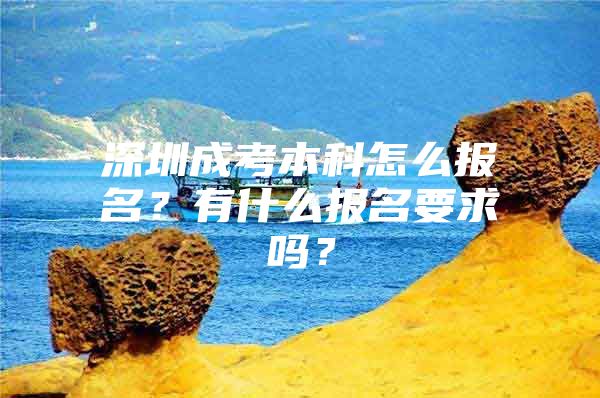 深圳成考本科怎么報(bào)名？有什么報(bào)名要求嗎？