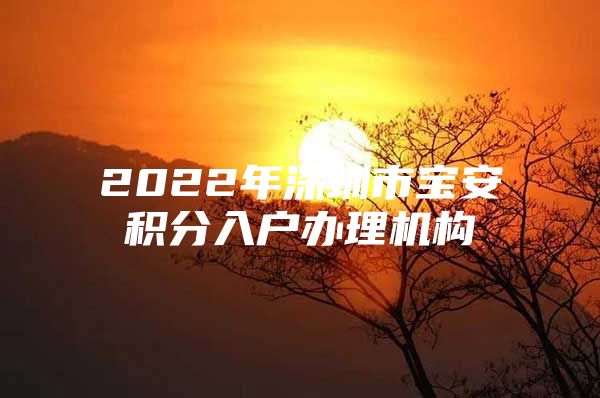 2022年深圳市寶安積分入戶辦理機構(gòu)