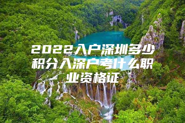 2022入戶深圳多少積分入深戶考什么職業(yè)資格證